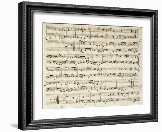 Autograph Sheet Music of Course of Counterpoint-Umberto Giordano-Framed Giclee Print