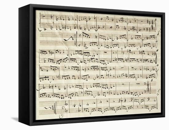 Autograph Sheet Music of Course of Counterpoint-Umberto Giordano-Framed Premier Image Canvas