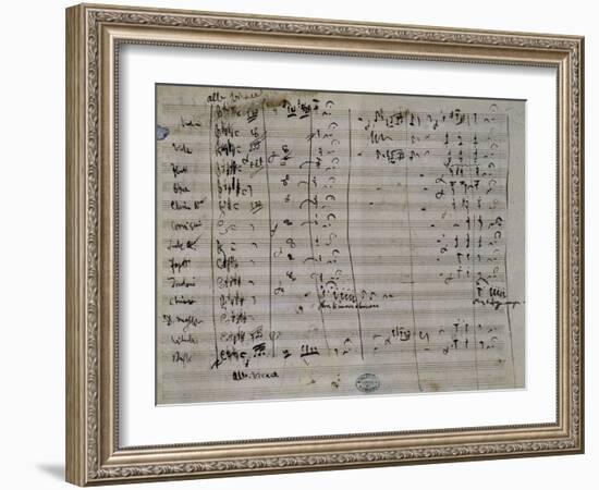 Autograph Sheet Music of Duet Between Chiara and Don Meschino from Opera Chiara E Serafina-null-Framed Giclee Print