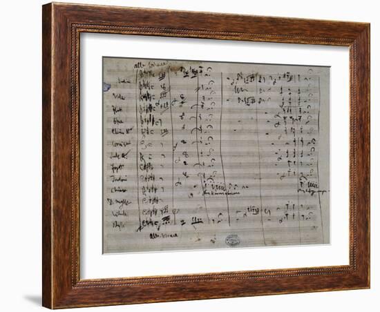 Autograph Sheet Music of Duet Between Chiara and Don Meschino from Opera Chiara E Serafina-null-Framed Giclee Print