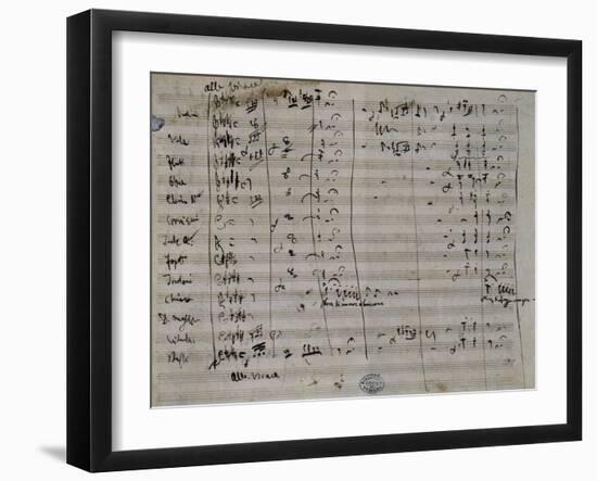 Autograph Sheet Music of Duet Between Chiara and Don Meschino from Opera Chiara E Serafina-null-Framed Giclee Print