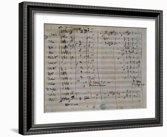 Autograph Sheet Music of Duet Between Chiara and Don Meschino from Opera Chiara E Serafina-null-Framed Giclee Print