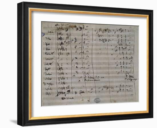 Autograph Sheet Music of Duet Between Chiara and Don Meschino from Opera Chiara E Serafina-null-Framed Giclee Print