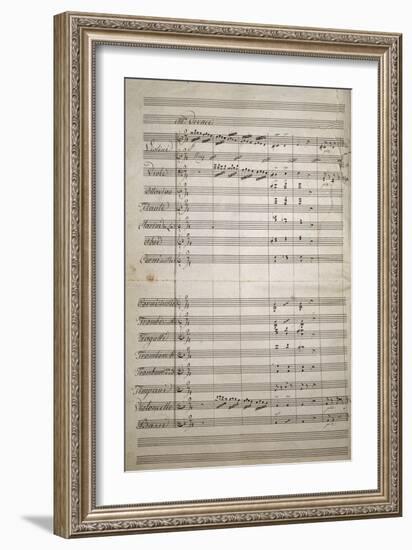 Autograph Sheet Music of Fantasia Funebre, 1856-Saverio Mercadante-Framed Giclee Print