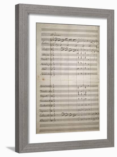 Autograph Sheet Music of Fantasia Funebre, 1856-Saverio Mercadante-Framed Giclee Print