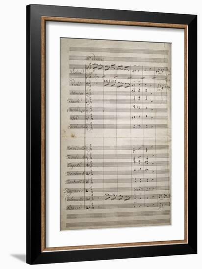 Autograph Sheet Music of Fantasia Funebre, 1856-Saverio Mercadante-Framed Giclee Print