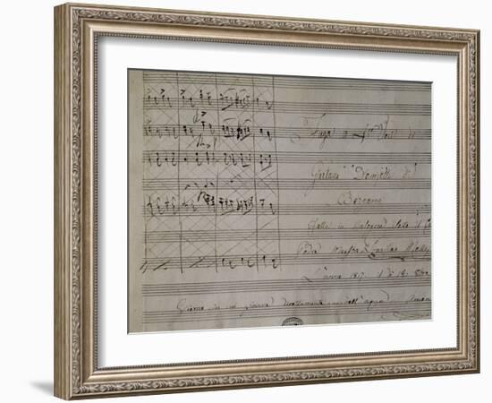 Autograph Sheet Music of Fuga Quattro Voci-null-Framed Giclee Print