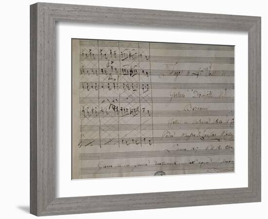 Autograph Sheet Music of Fuga Quattro Voci-null-Framed Giclee Print