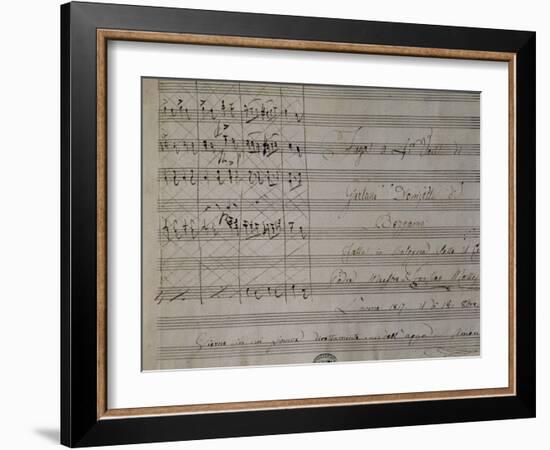Autograph Sheet Music of Fuga Quattro Voci-null-Framed Giclee Print
