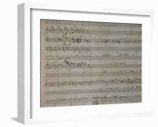 Autograph Sheet Music of Fuga Quattro Voci-null-Framed Giclee Print