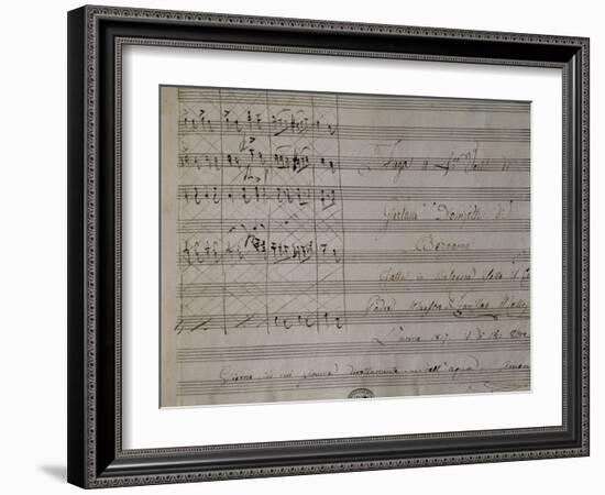 Autograph Sheet Music of Fuga Quattro Voci-null-Framed Giclee Print