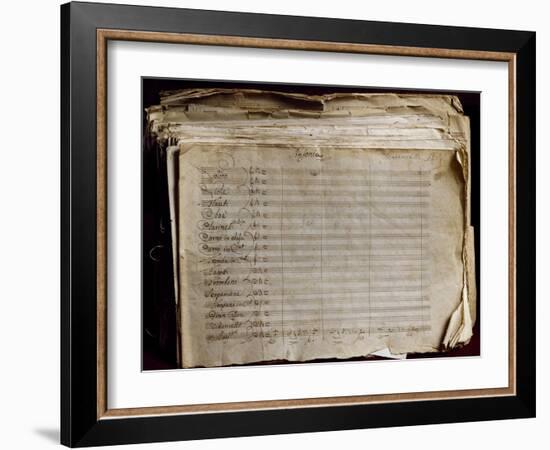 Autograph Sheet Music of Maometto II, Opera by Gioachino Rossini-null-Framed Giclee Print