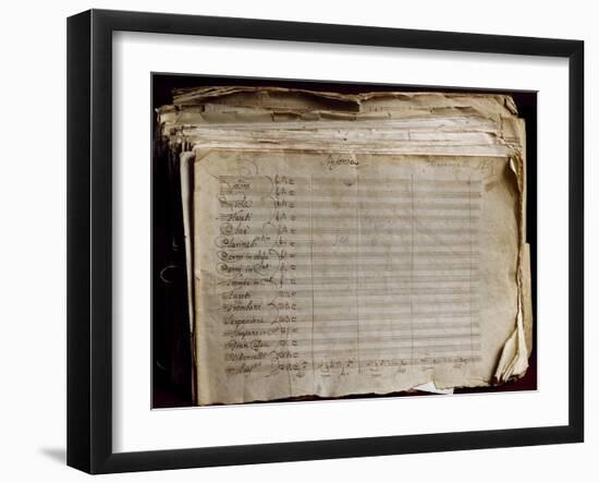 Autograph Sheet Music of Maometto II, Opera by Gioachino Rossini-null-Framed Giclee Print