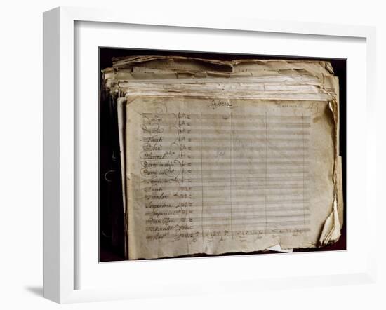 Autograph Sheet Music of Maometto II, Opera by Gioachino Rossini-null-Framed Giclee Print