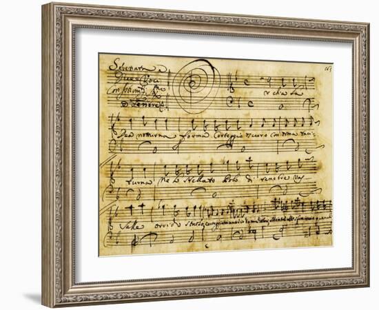 Autograph Sheet Music of Serenade for Three Voices-null-Framed Giclee Print