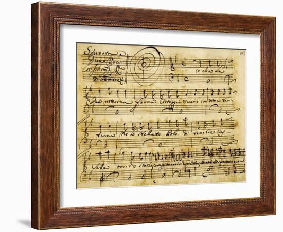 Autograph Sheet Music of Serenade for Three Voices-null-Framed Giclee Print