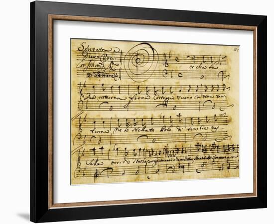 Autograph Sheet Music of Serenade for Three Voices-null-Framed Giclee Print