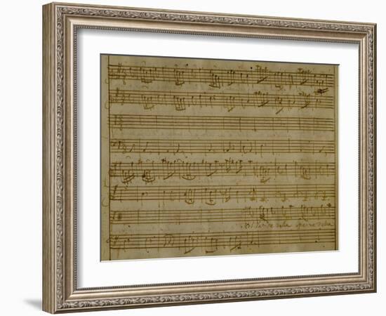 Autograph Sheet Music of Serenade for Three Voices-null-Framed Giclee Print