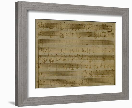 Autograph Sheet Music of Serenade for Three Voices-null-Framed Giclee Print