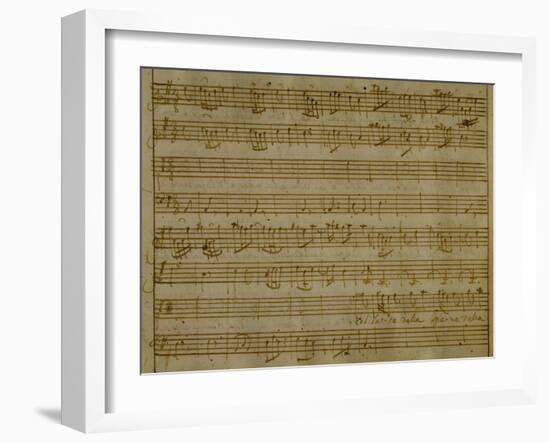 Autograph Sheet Music of Serenade for Three Voices-null-Framed Giclee Print