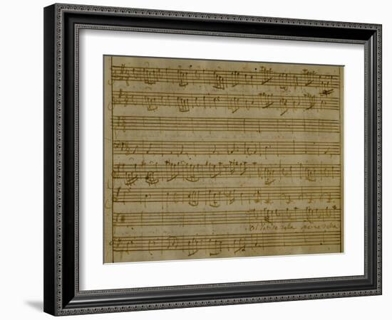 Autograph Sheet Music of Serenade for Three Voices-null-Framed Giclee Print