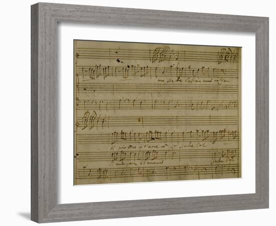 Autograph Sheet Music of Serenade for Three Voices-null-Framed Giclee Print