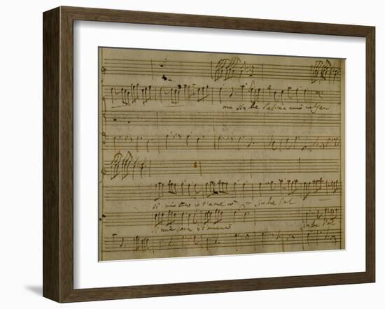 Autograph Sheet Music of Serenade for Three Voices-null-Framed Giclee Print