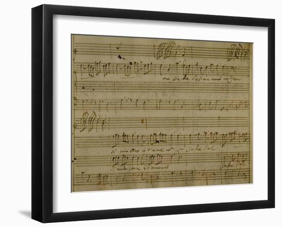 Autograph Sheet Music of Serenade for Three Voices-null-Framed Giclee Print