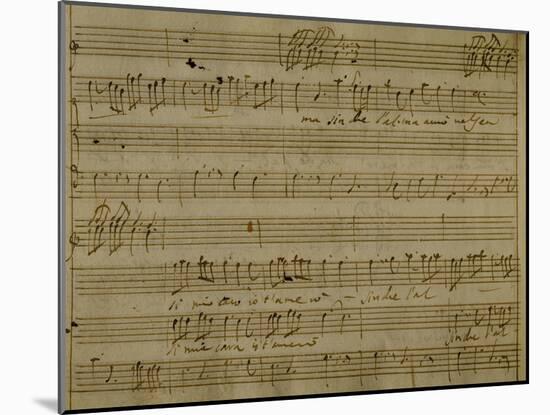 Autograph Sheet Music of Serenade for Three Voices-null-Mounted Giclee Print