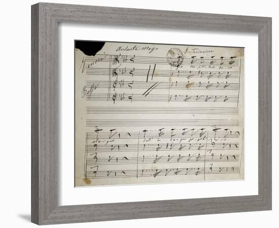 Autograph Sheet Music of Seven Last Words of Our Lord, 1856-Saverio Mercadante-Framed Giclee Print
