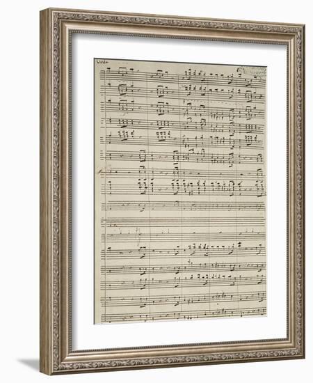 Autograph Sheet Music of Suite of La Marcia-null-Framed Giclee Print