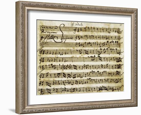 Autograph Sheet Music of Symphony for Two Sopranos-null-Framed Giclee Print