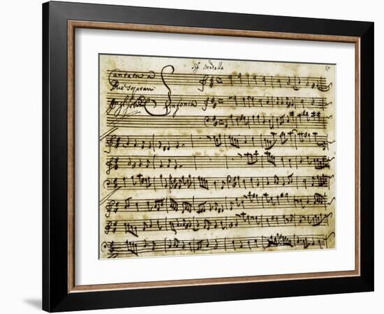 Autograph Sheet Music of Symphony for Two Sopranos-null-Framed Giclee Print