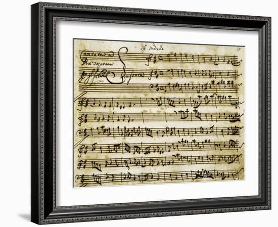 Autograph Sheet Music of Symphony for Two Sopranos-null-Framed Giclee Print