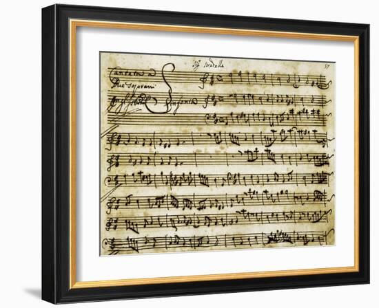 Autograph Sheet Music of Symphony for Two Sopranos-null-Framed Giclee Print