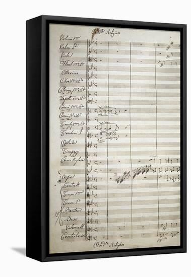 Autograph Sheet Music of the Masses, 1869-Saverio Mercadante-Framed Premier Image Canvas