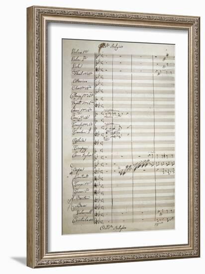 Autograph Sheet Music of the Masses, 1869-Saverio Mercadante-Framed Giclee Print