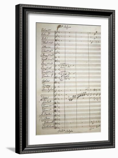 Autograph Sheet Music of the Masses, 1869-Saverio Mercadante-Framed Giclee Print