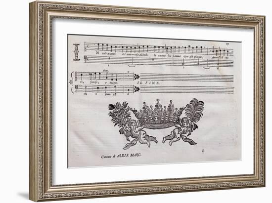 Autograph Sheet Music-Alessandro Marcello-Framed Giclee Print