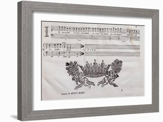 Autograph Sheet Music-Alessandro Marcello-Framed Giclee Print