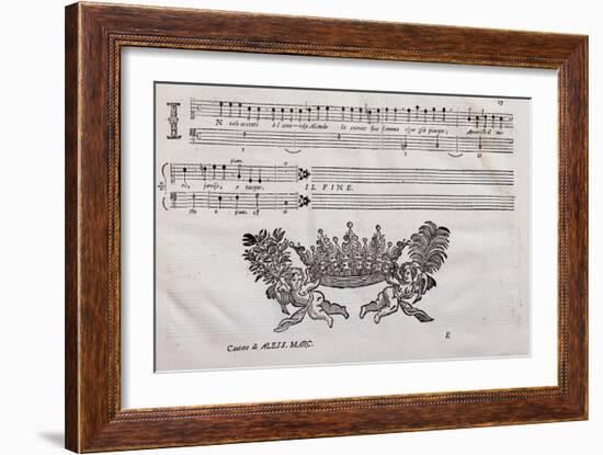 Autograph Sheet Music-Alessandro Marcello-Framed Giclee Print