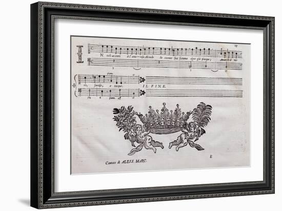 Autograph Sheet Music-Alessandro Marcello-Framed Giclee Print