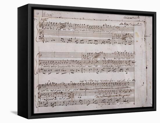 Autograph Sheet Music-Benedetto Marcello-Framed Premier Image Canvas