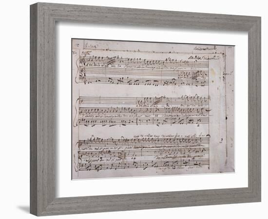 Autograph Sheet Music-Benedetto Marcello-Framed Giclee Print