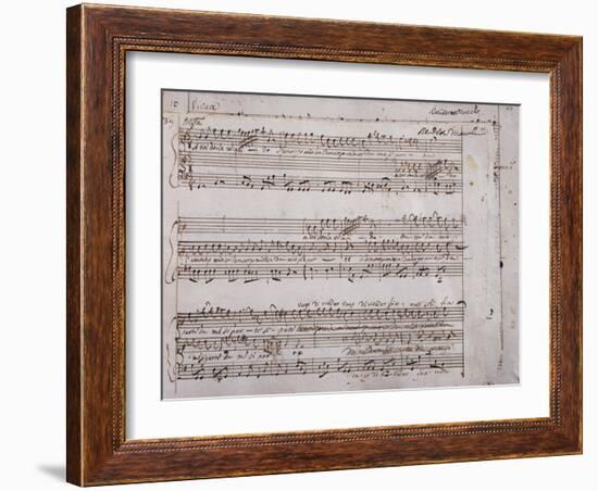 Autograph Sheet Music-Benedetto Marcello-Framed Giclee Print