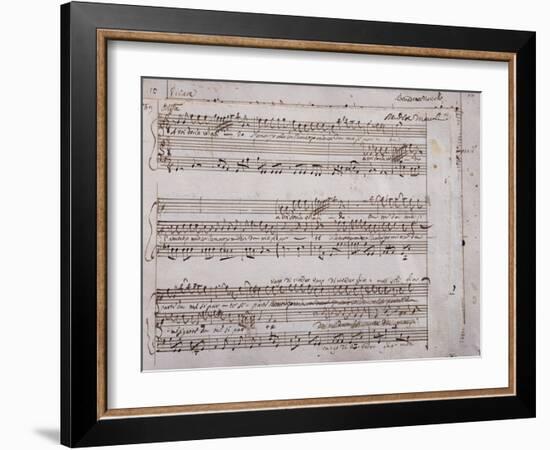 Autograph Sheet Music-Benedetto Marcello-Framed Giclee Print