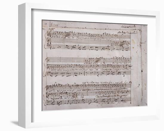 Autograph Sheet Music-Benedetto Marcello-Framed Giclee Print