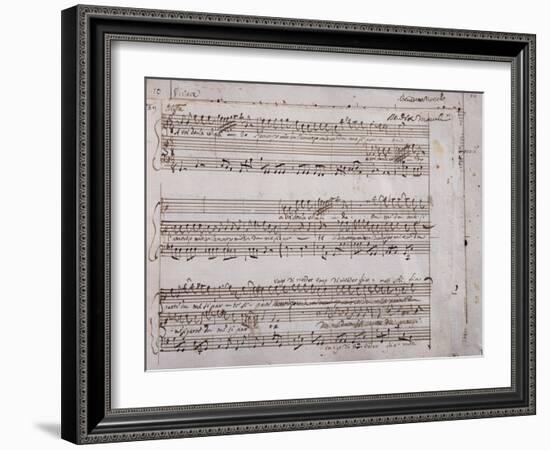 Autograph Sheet Music-Benedetto Marcello-Framed Giclee Print