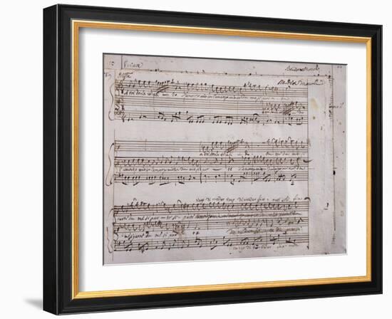 Autograph Sheet Music-Benedetto Marcello-Framed Giclee Print