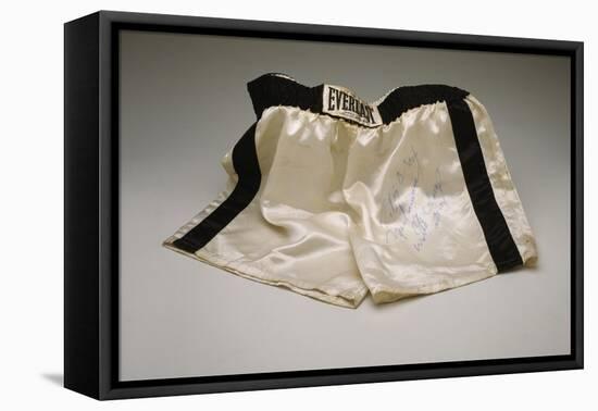 Autographed Fight Trunks from Muhammad Ali's World Championship Fight, 1974-null-Framed Premier Image Canvas